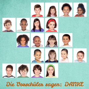 Fotocollage „Vorschüler sagen Danke“ als Abschiedsgeschenk Kindergarten Fotocollage „Vorschüler sagen Danke“ als Abschiedsgeschenk Kindergarten