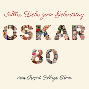 Fotocollage auf Leinwand als Zahl und Namen zum Geburtstag erstellen Fotocollage auf Leinwand als Zahl und Namen zum Geburtstag erstellen