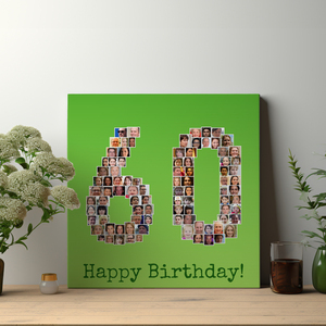 Zahlencollage auf hochwertigem Alu-Dibond zum Geburtstag verschenken Zahlencollage auf hochwertigem Alu-Dibond zum Geburtstag verschenken
