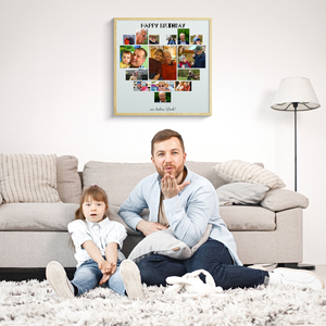 Herzcollage aus Ihren Lieblingsfotos als Poster zum Geburtstag – 30x30cm Herzcollage aus Ihren Lieblingsfotos als Poster zum Geburtstag – 30x30cm