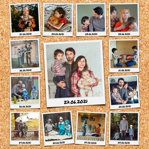 Polaroid-Fotocollage mit Beschriftung erstellen! Stylisches Geschenk. Polaroid-Fotocollage mit Beschriftung erstellen! Stylisches Geschenk.