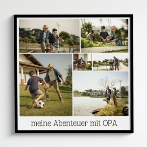 Fotogeschenk für Opa: quadratische Postercollage mit individuellem Text Fotogeschenk für Opa: quadratische Postercollage mit individuellem Text