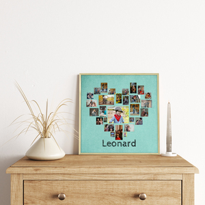Fotocollage in Herzform „Schönste Momente“ – jetzt selbst gestalten Fotocollage in Herzform „Schönste Momente“ – jetzt selbst gestalten