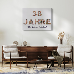 Fotoposter als Geschenk zum Ruhestand – Collage mit Buchstaben & Zahlen Fotoposter als Geschenk zum Ruhestand – Collage mit Buchstaben & Zahlen