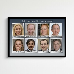 Fotocollage zum Abschied - mit Polaroids und persönlichem Gruß Fotocollage zum Abschied - mit Polaroids und persönlichem Gruß