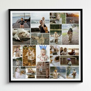 Fotocollage „Familie“ mit 22 Bildern – quadratisches Poster 50x50cm Fotocollage „Familie“ mit 22 Bildern – quadratisches Poster 50x50cm