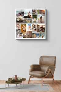 Fotocollage „Familie“ mit 22 Bildern – quadratisches Poster 50x50cm Fotocollage „Familie“ mit 22 Bildern – quadratisches Poster 50x50cm