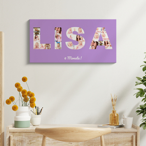 Fotocollage als Namen – Geschenk zu Geburt und Geburtstag Fotocollage als Namen – Geschenk zu Geburt und Geburtstag