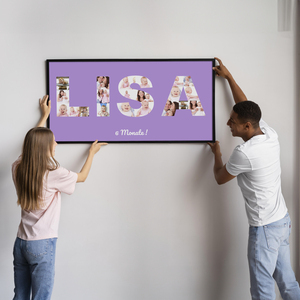 Fotocollage als Namen – Geschenk zu Geburt und Geburtstag Fotocollage als Namen – Geschenk zu Geburt und Geburtstag