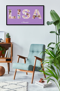 Fotocollage als Namen – Geschenk zu Geburt und Geburtstag Fotocollage als Namen – Geschenk zu Geburt und Geburtstag