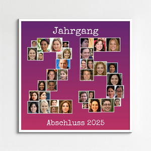Abschluss-Collage mit Jahrgangszahl - Perfekt als Erinnerungsgeschenk! Abschluss-Collage mit Jahrgangszahl - Perfekt als Erinnerungsgeschenk!