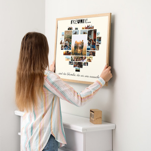 Fotogeschenke – Collage als Herz „Freunde für’s Leben“ auf Leinwand Fotogeschenke – Collage als Herz „Freunde für’s Leben“ auf Leinwand