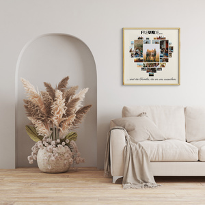 Fotogeschenke – Collage als Herz „Freunde für’s Leben“ auf Leinwand Fotogeschenke – Collage als Herz „Freunde für’s Leben“ auf Leinwand