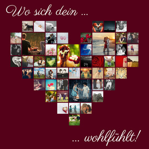 Über 50 Fotos als Herz-Collage angeordnet. Individuelle Botschaften und Designs. Druck als Poster, Leinwand, Acryl oder Dibond. Über 50 Fotos als Herz-Collage angeordnet. Individuelle Botschaften und Designs. Druck als Poster, Leinwand, Acryl oder Dibond.