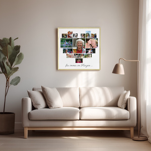 Fotocollage mit Bildern als Herz zur Erinnerung Fotocollage mit Bildern als Herz zur Erinnerung