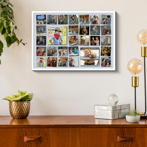 Personalisierte Fotocollage im verspielten Raster - 50x70 cm Personalisierte Fotocollage im verspielten Raster - 50x70 cm