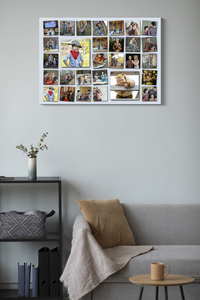 Personalisierte Fotocollage im verspielten Raster - 50x70 cm Personalisierte Fotocollage im verspielten Raster - 50x70 cm