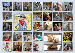 Personalisierte Fotocollage im verspielten Raster - 50x70 cm Personalisierte Fotocollage im verspielten Raster - 50x70 cm