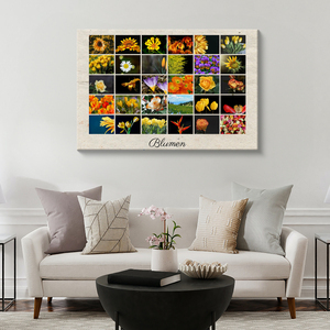 Postercollage mit individuellem Text – Raster mit 6x5 Fotos Postercollage mit individuellem Text – Raster mit 6x5 Fotos