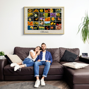 Postercollage mit individuellem Text – Raster mit 6x5 Fotos Postercollage mit individuellem Text – Raster mit 6x5 Fotos