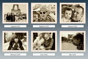 Collage mit 6 Fotos im Retrostil – Poster 30x45cm im Querformat Collage mit 6 Fotos im Retrostil – Poster 30x45cm im Querformat