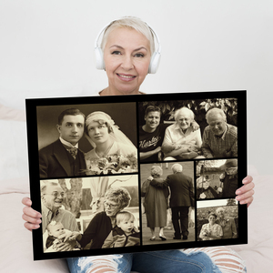 Personalisierte Fotocollage „Vintage“ mit Sepia-Effekt Personalisierte Fotocollage „Vintage“ mit Sepia-Effekt