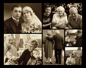 Personalisierte Fotocollage „Vintage“ mit Sepia-Effekt Personalisierte Fotocollage „Vintage“ mit Sepia-Effekt
