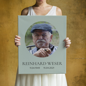 Trauerfoto (ovales Portrait) mit individuellem Text erstellen Trauerfoto (ovales Portrait) mit individuellem Text erstellen