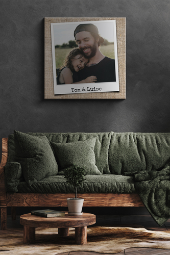 Eigenes Fotoposter im Polaroidstil mit Text selbst gestalten