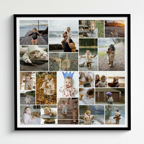 Collage von Kinder oder Baby Fotos aus dem Familienalbum
